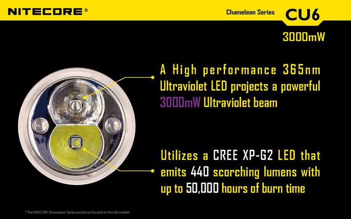 Image du produit Nitecore Chameleon CU6 avec LED UV (14.30 cm, 440 lm)