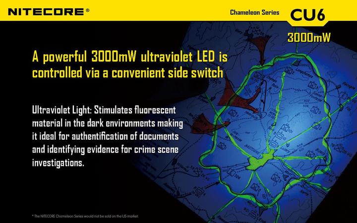 Image du produit Nitecore Chameleon CU6 avec LED UV (14.30 cm, 440 lm)