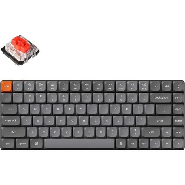 Keychron K3 Max Swappable Gateron RGB Backlight Red Switch ISO Layout Italian (PBT Caps) (Italiano, Cablato, Senza fili), Tastiera