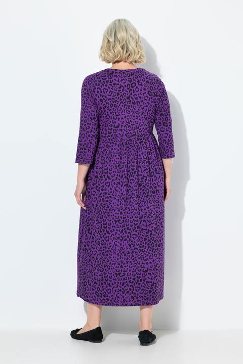 Produktbild Ulla Popken Jerseykleid, A-Linie, Tunika-Ausschnitt, 3/4-Arm, Taschen (56)