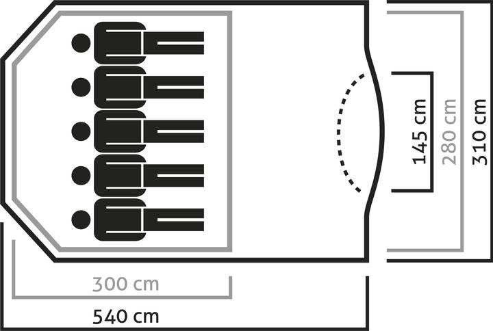 Produktbild Salewa Alpine Lodge V (Kuppelzelt, 9.30 kg, 5 Personen)