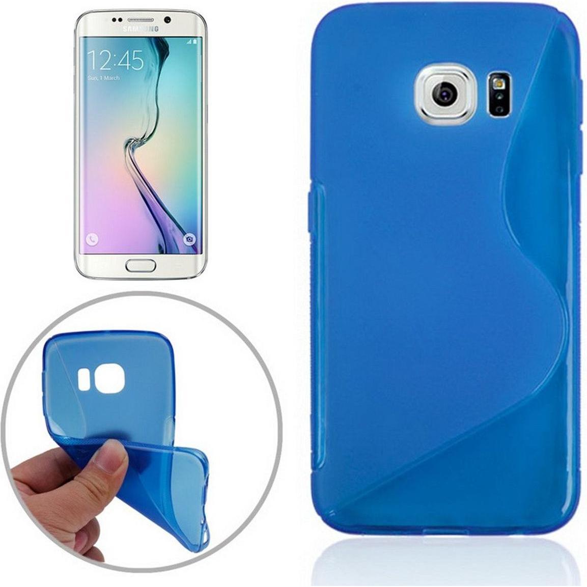 König Design Handyhülle TPU Case für Handy Samsung Galaxy S6 Edge SM G925 Blau (Samsung Galaxy S6 Edge), Smartphone Hüll...