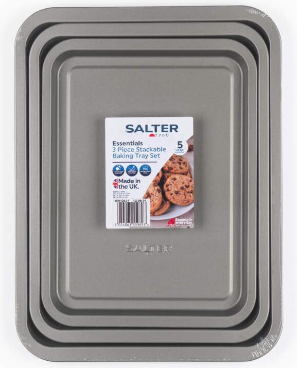 Productafbeelding Salter BW13674 Essentials 3-Piece Baking Tray Set