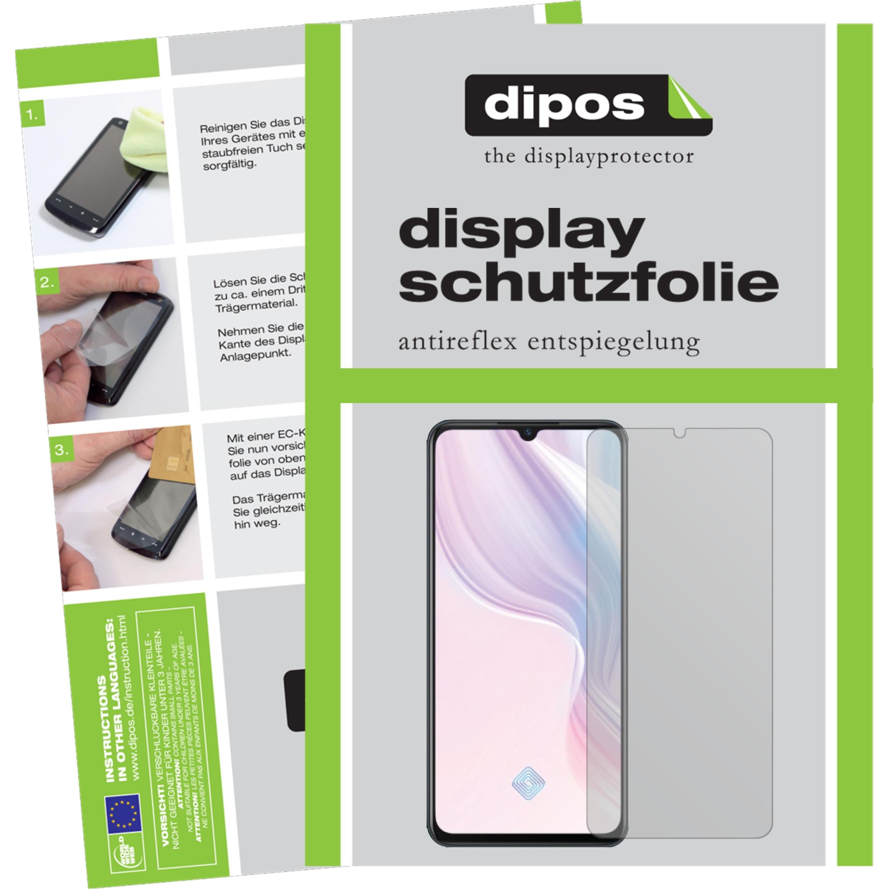 Dipos Displayschutzfolie Antireflex (2 Stück, Vivo Y9s), Smartphone Schutzfolie, Transparent