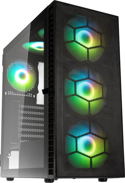 Actual product image Kolink Observatory HF Plus Mesh ARGB Midi Tower Case - Black