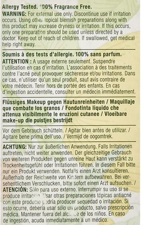 Valori nutrizionali e ingredienti Clinique Soluzioni Anti-Blemish Makeu Liquido (05 beige fresco)