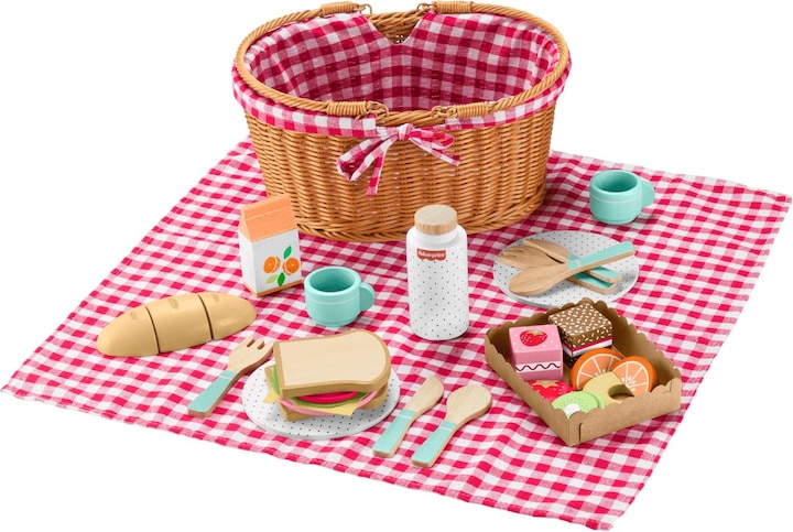 Productafbeelding Fisher-Price Houten picknickmand set