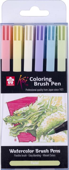 Produktbild Sakura NEU Koi Color Brush Set 6er Pastel (6x)