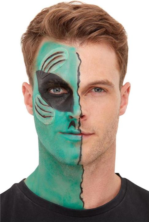 Produktbild Smiffys Alien Kit, Aqua, Schminke, Klebstoff, Latexnarben & Applikatoren