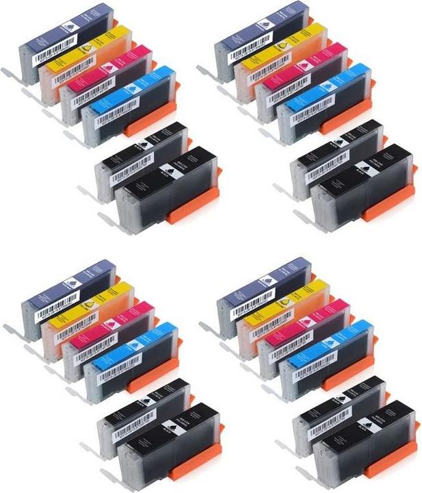 Actual product image Hermex Compatible Canon Pixma TS8350 Ink Cartridges (M, Y, FC, C, PC, PM)