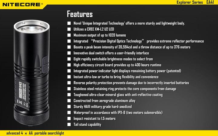 Produktbild Nitecore Ea41 (11.70 cm, 1020 lm)