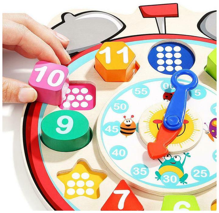 Actual product image Topbright Toys Wooden Sorting Clock