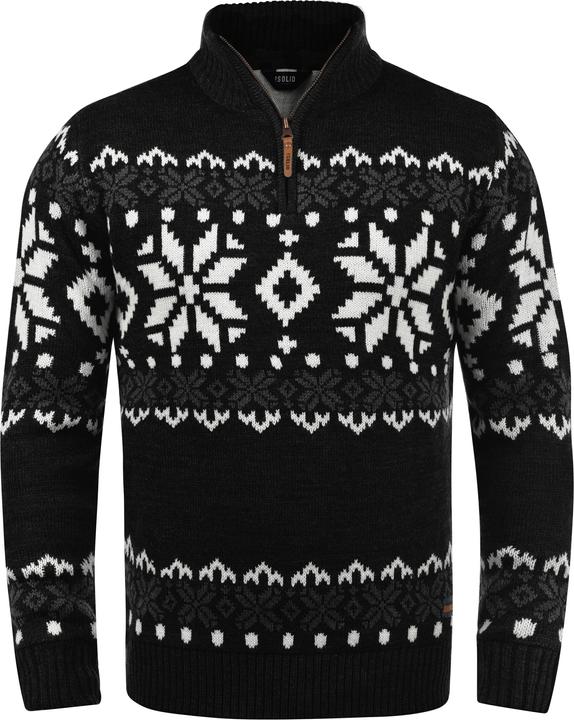 Actual product image Solid Norwin Men's Jumper Chunky Knit Pullover Troyer (XL)
