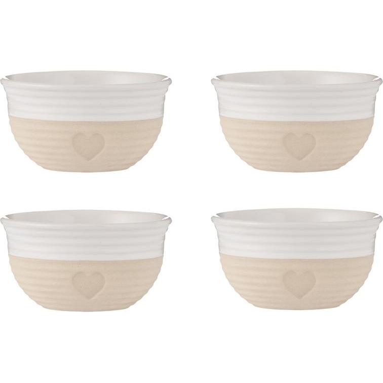 Mason Cash Set di 4 mini ciotole Fascino rustico, Ciotola + Scodella