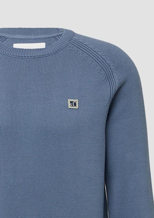Produktbild s.Oliver Strickpullover Strickpullover aus Baumwolle mit Raglanärmeln (3XL)