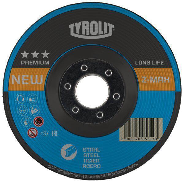 Produktbild Tyrolit Schruppscheibe LONGLIFE Z-MAX D115xS7mm gekröpft Stahl Bohrung 22,23 mm (24)