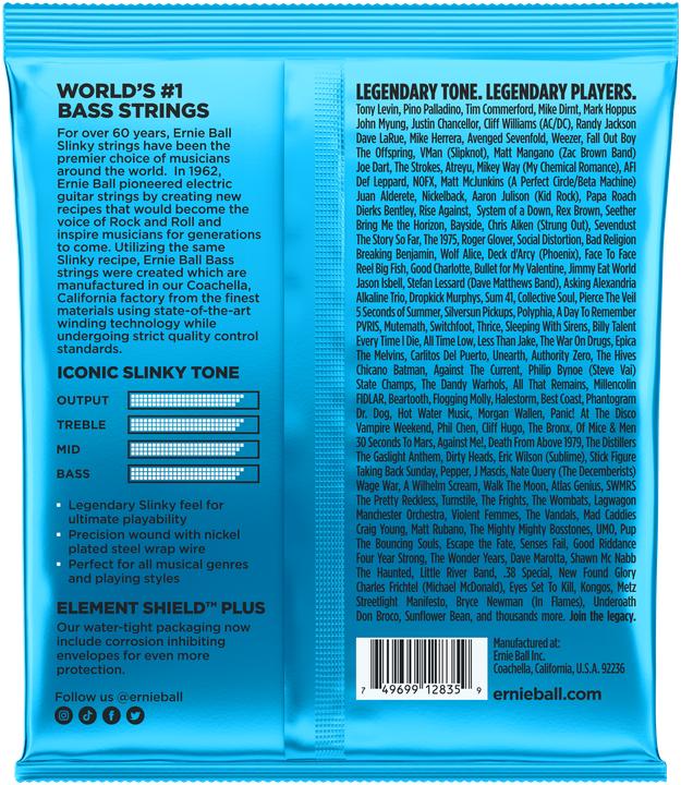 Nährwerte und Zutaten Ernie Ball Extra Slinky (4 x, E-Bass, 0.10")