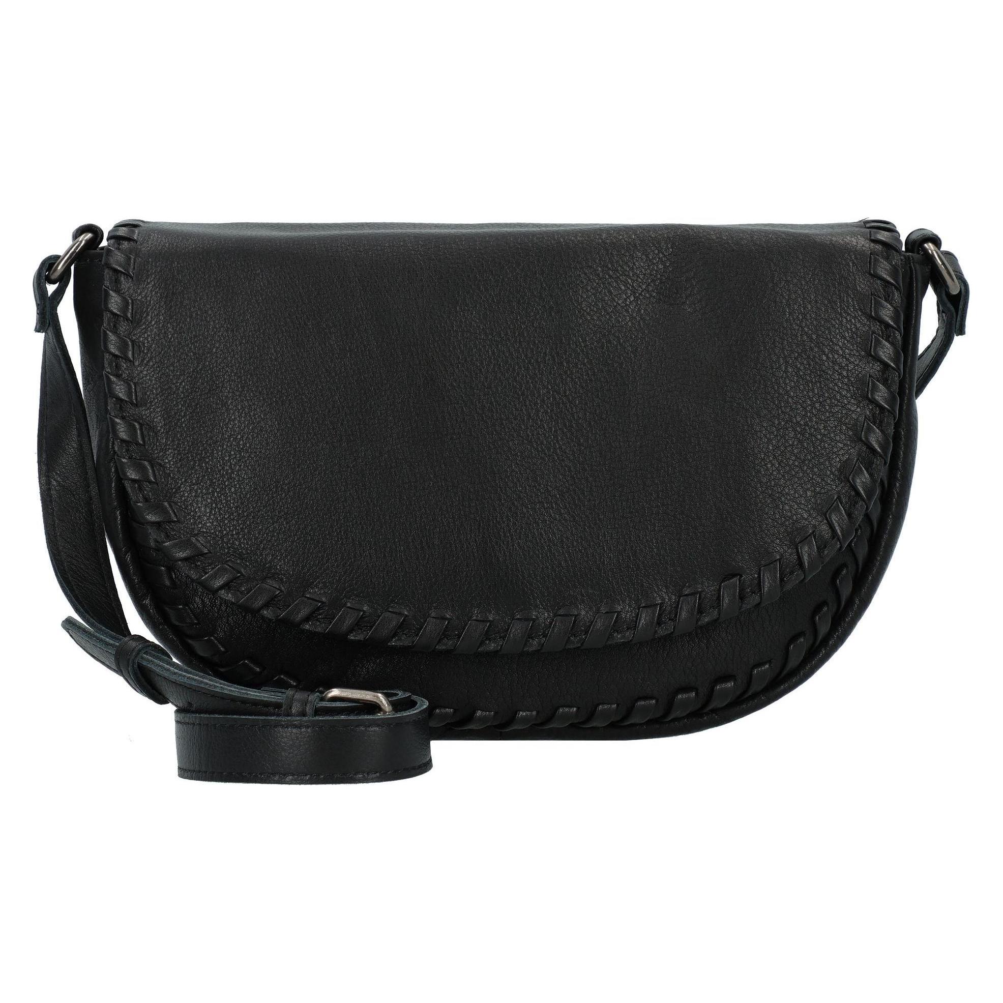 FredsBruder, Damen, Handtasche, Calm Umhängetasche Leder 26 Cm, Schwarz