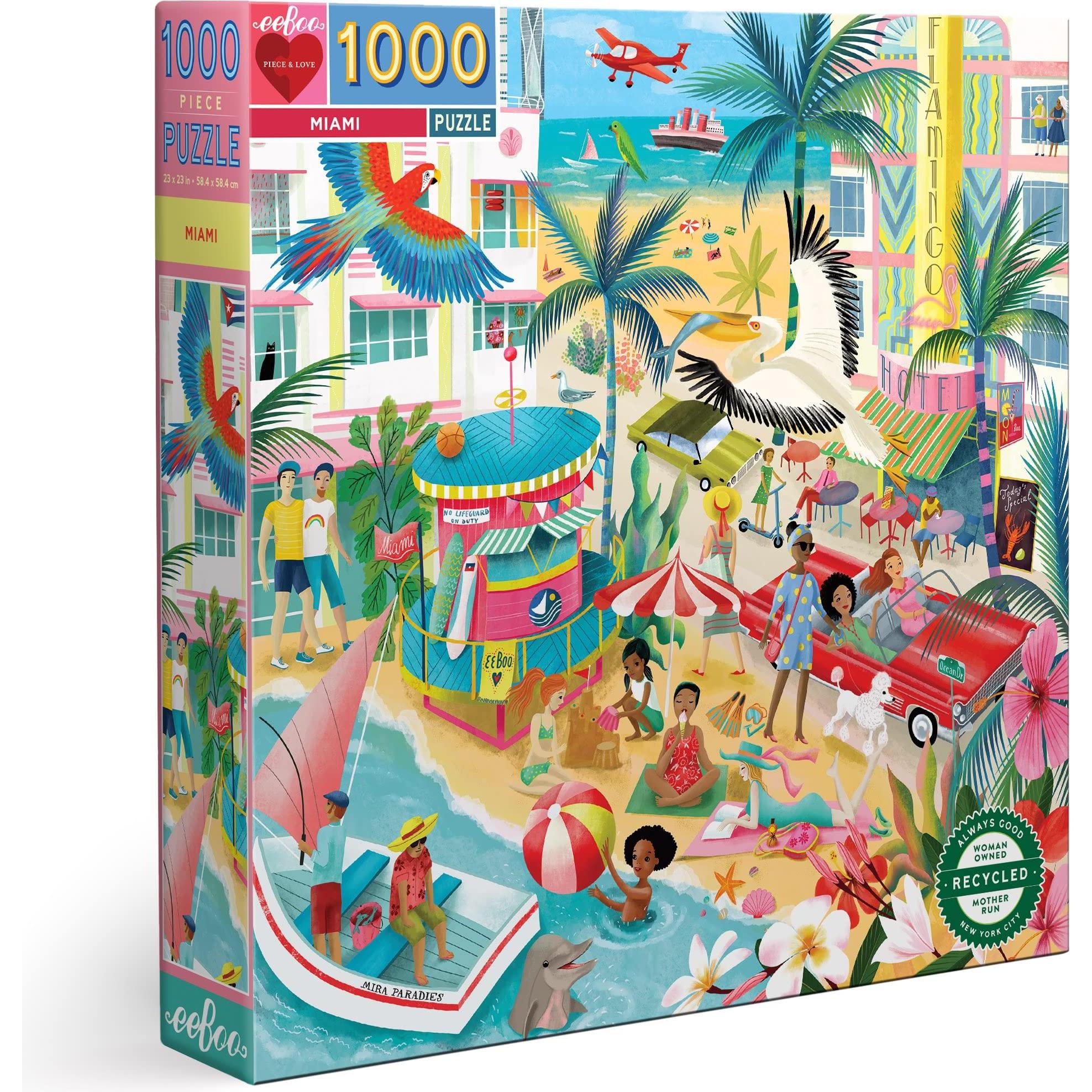Thumbnail - Eeboo Puzzle 1000 pcs - Miami - (EPZTMIA) (1000 Teile)