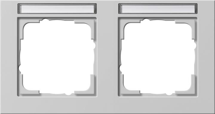 Actual product image Gira Cover frame 2f horizontal. BSF E2 Grey 109237