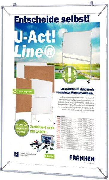 Produktbild Franken Spannrahmen, für DIN A1, Masse: (B)694 x (H)941 mm silber eloxiertes Aluminiumrohr mit (A1)