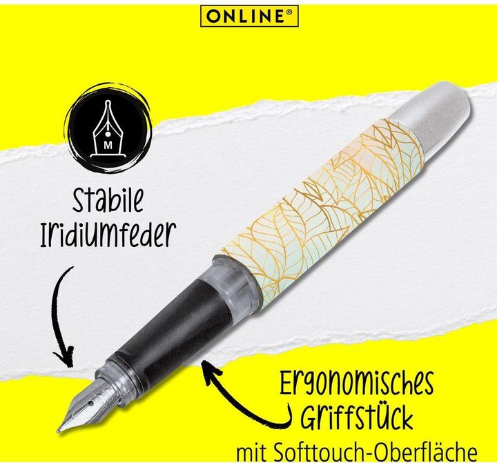 Image du produit Online Stylo plume Campus M 61491/3D Golden Leaves (Feuilles d'or, 1x)