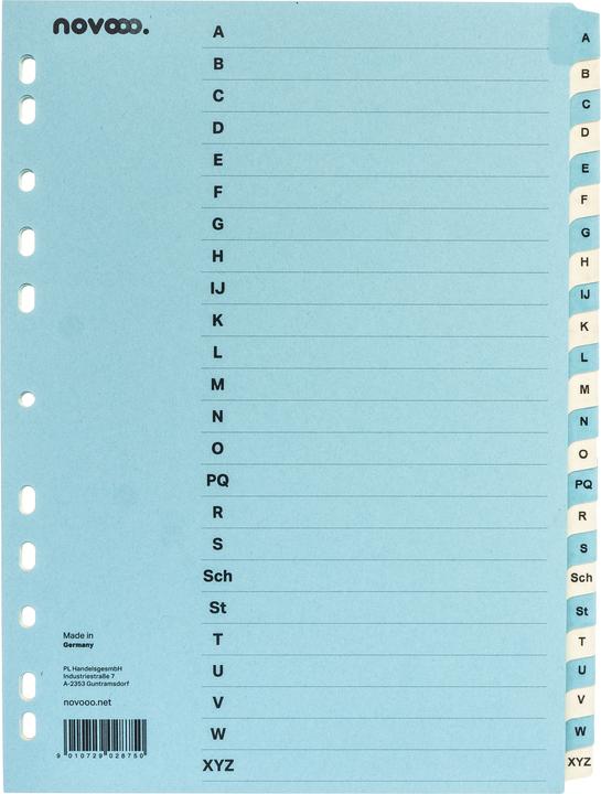 Image du produit Novooo Répertoire en carton bleu/beige A4