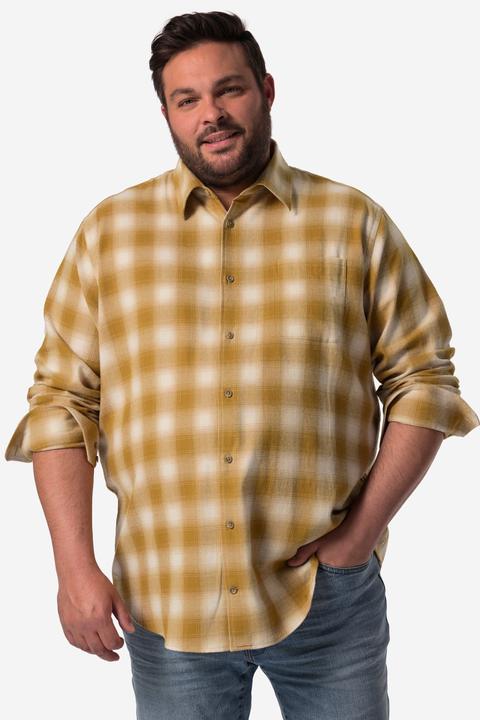 Produktbild John F. Gee Karo-Flanellhemd, Langarm, Kentkragen, Modern Fit (8XL)