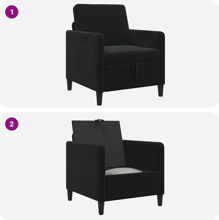 Produktbild vidaXL Sofa mit Stauraum (1-Sitzer)