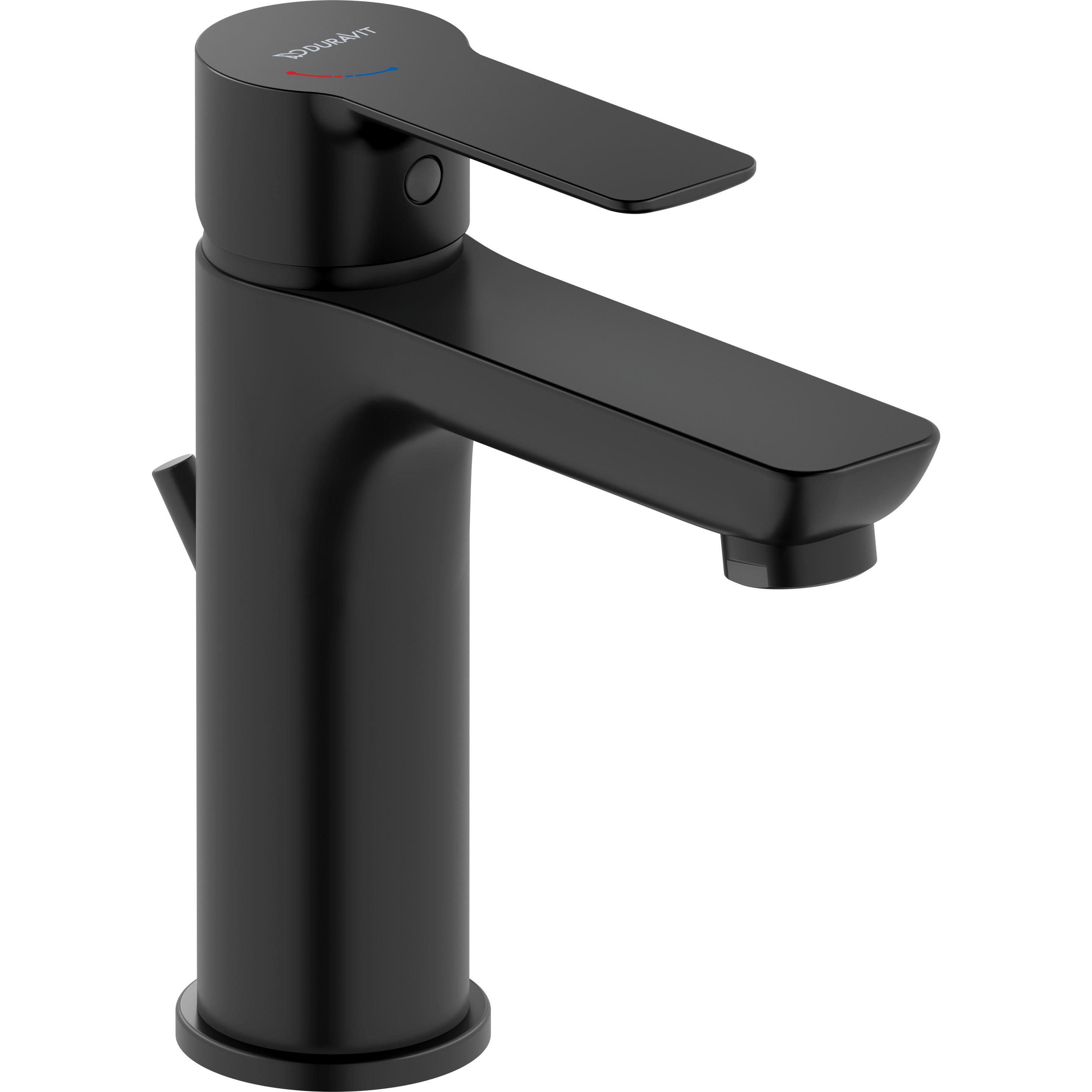 Duravit, Badarmatur, D-Code Einhebel-Waschtischmischer M FreshStart und Minusflow, mit Ablaufgarnitur