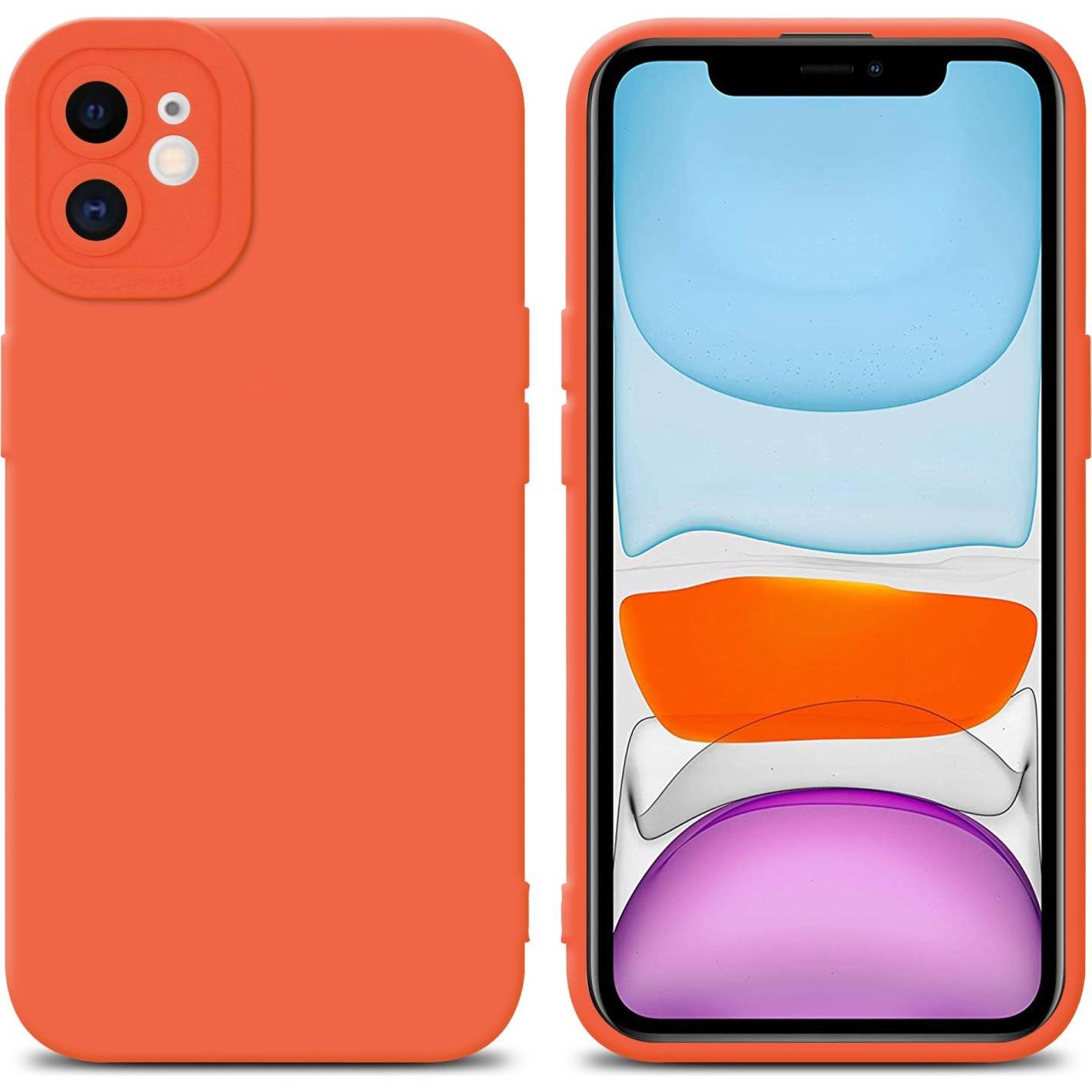 Thumbnail - Cadorabo Hülle für Apple iPhone 12 im TPU Fluid LM162 Style (Apple iPhone 12), Smartphone Hülle, Orange