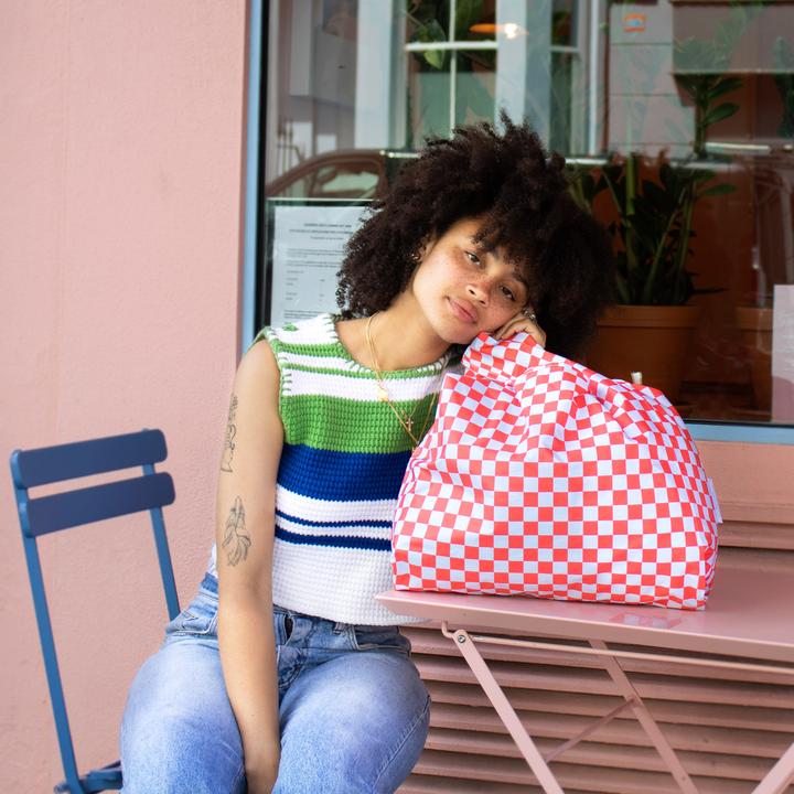 Image du produit Kind Bag Sac moyen Checkerboard rouge + bleu