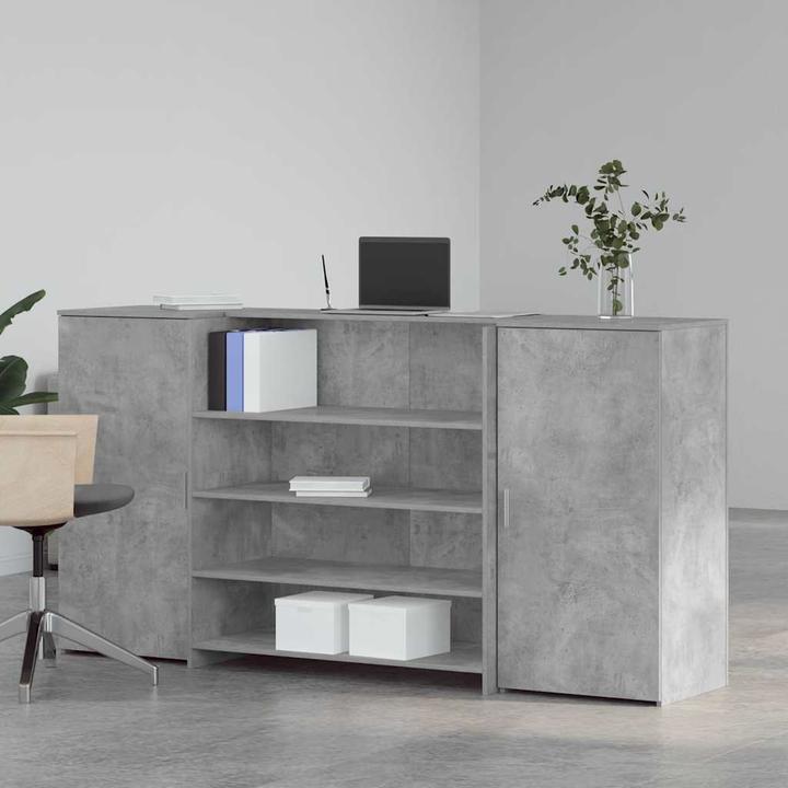 Immagine prodotto VidaXL Bancone reception grigio cemento 200x50x103,5 cm bancone reception in legno