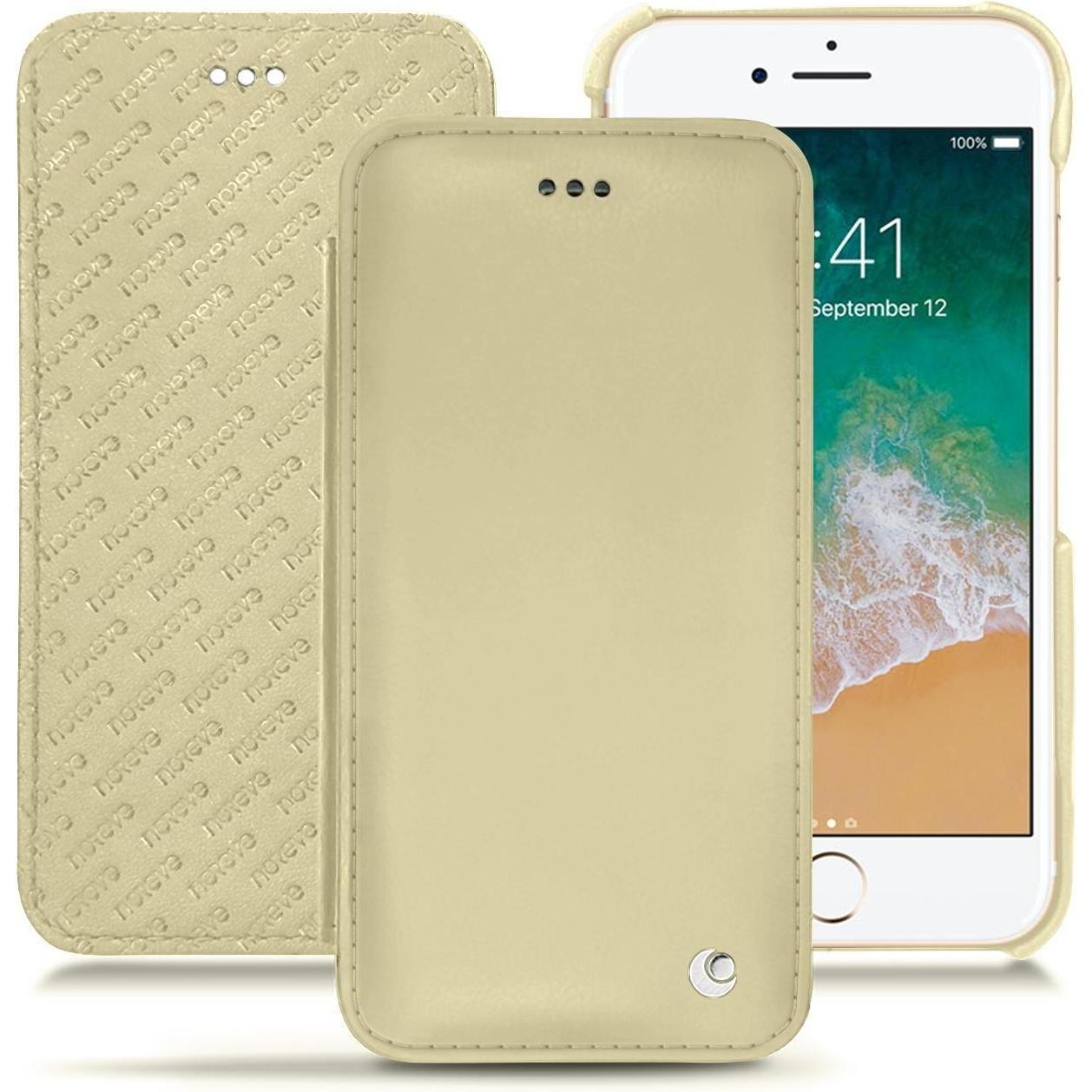 Noreve Lederschutzhülle horizontal (Apple iPhone 7), Smartphone Hülle, Beige