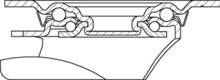 Image du produit kaiserkraft Roulette pivotante en tôle d'acier L-ALB-FI