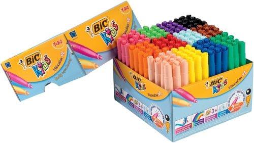 Produktbild Bic KIDS Fasermaler Visacolor XL, 144er Kartonbox (Mehrfarbig, 144 x)