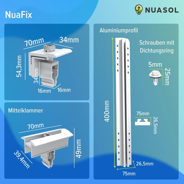Produktbild Nuasol Solarpanel Halterung (Solaranlage Montagematerial)