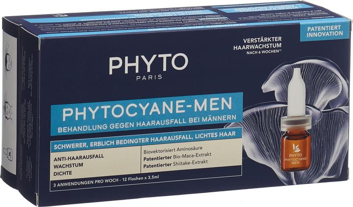 Actual product image Phyto Phytocyane Men Prog German/Italian 12 Fl 3.5 ml (Hair care set)