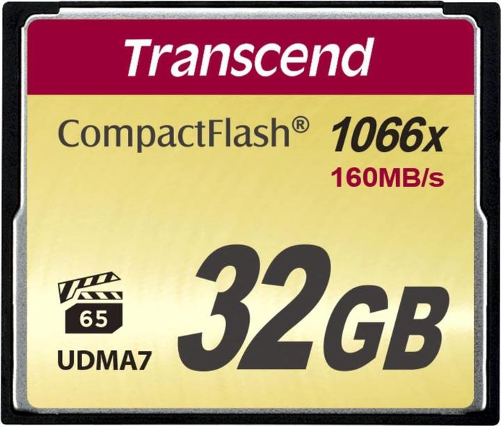Actual product image Transcend 32 GB CompactFlash card with 1000x write speed (32 GB, CF)