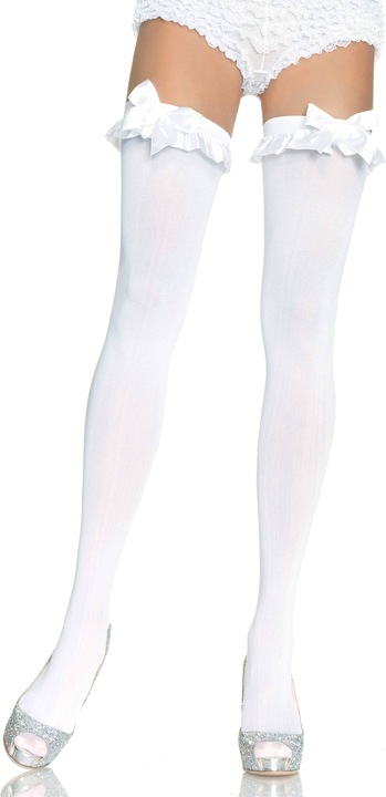 Produktbild Leg Avenue Opaque Thigh Highs With Bow (One Size)