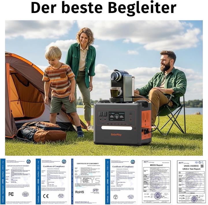 Produktbild Cellplay Tragbare Powerstation mit Solarpanel (2304 Wh)