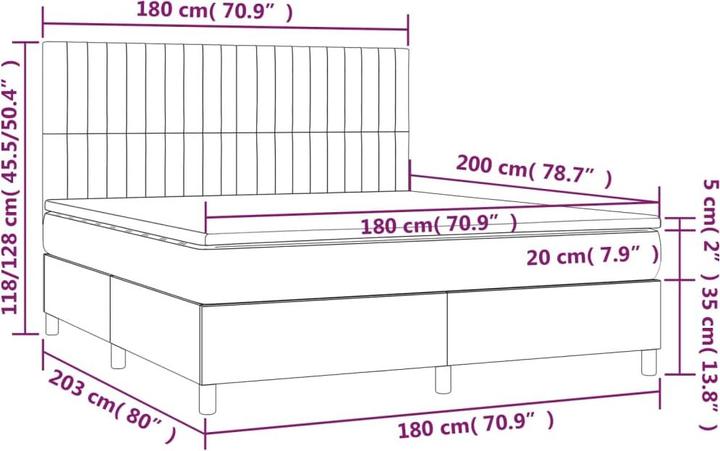 Immagine prodotto vidaXL Boxspringbett (180 x 200 cm)