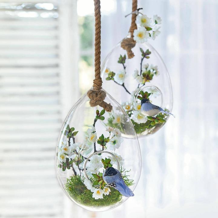 Actual product image Loberon Decorative bird set of 2 Penelopé blue