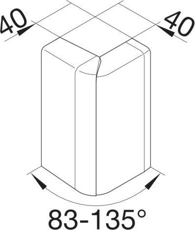 Produktbild Hager Ausseneck (2 cm)