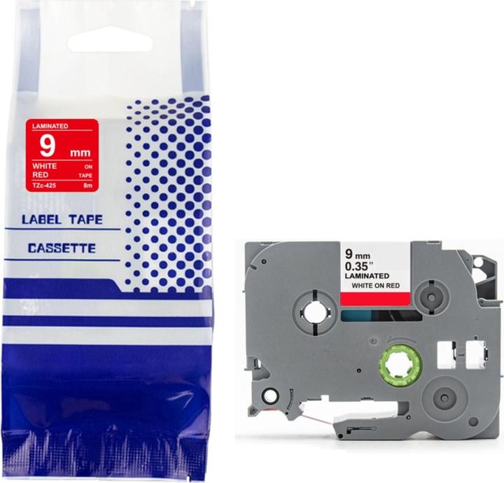 Produktbild Hermex Alternatives Etikettenband zu Brother TZe-425 Beschriftungsband (0.90 cm, Rot)