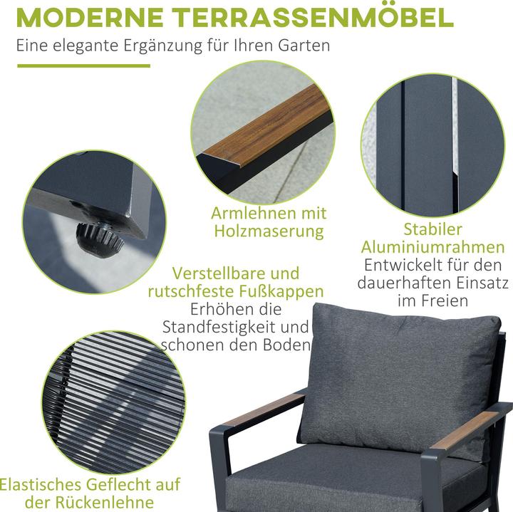 Produktbild Outsunny Gartenmöbel Set mit Tisch