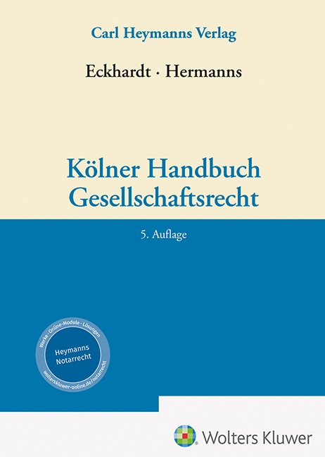 Produktbild Heymanns Kölner Handbuch Gesellschaftsrecht (Deutsch, Eckhardt, Dirk/Hermanns, 2024)