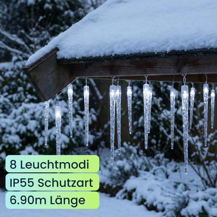 Image du produit NoName Guirlande lumineuse à 72 LED - Glaçon - env. 690 cm (6.90 m)