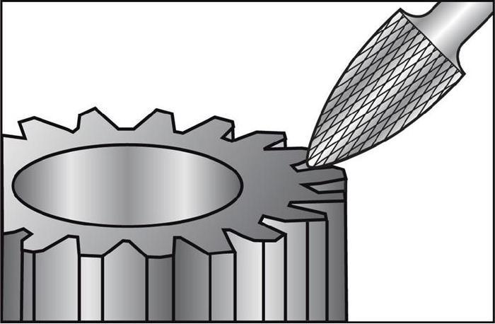 Actual product image Ruko HM burr shape G pointed arc