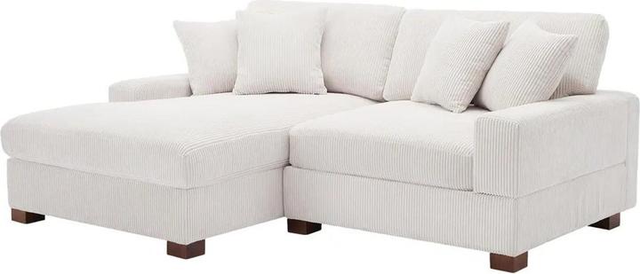 HTI-Living Couch mit Ottomane Links Xenia Beige (Ecksofa)